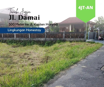 TANAH JL. DAMAI JOGJA 500 Meter ke Jl. Kapten Haryadi