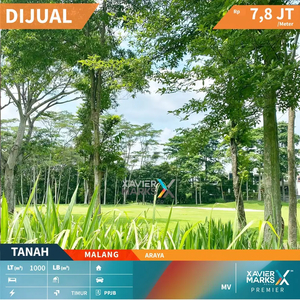 Tanah Kavling Bonus Golf View di Kota Araya Malang