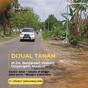 Tanah Luas Pinggir Jalan Poros Banjarsari Wetan