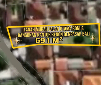 Tanah Murah Jalan Utama Bonus Bangunan Kantor Renon Denpasar Bali