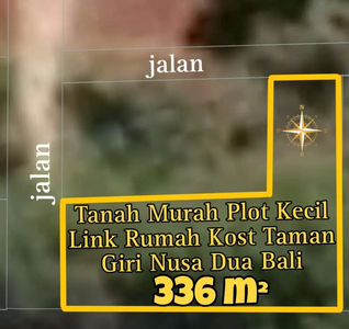 Tanah Murah Plot Kecil Link Rumah Kost Taman Giri Nusa Dua