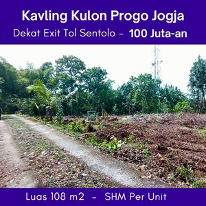 Dekat Exit Tol Sentolo-Jogja: Tanah Murah 1 Jt-an/m