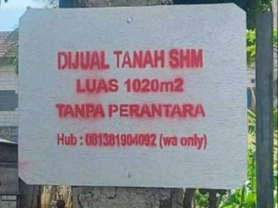 DIJUAL TANAH LUAS BINTARO PINGGIR JALAN 1020m