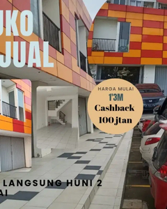 beli ruko langsung huni ruko mahakam 2 lantai di jababeka