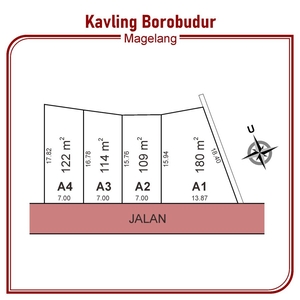 Dekat Gerbang Masuk Borobudur, Area Wisata, Cocok Investasi