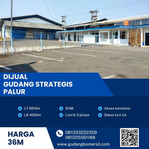 Dijual Gudang Industri Pergudangan 8810m2 Palur BU!