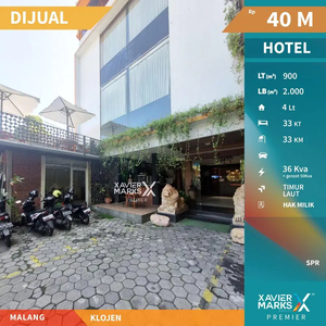 Dijual Hotel Tengah Kota Luas Bagus di Klojen Malang Kota