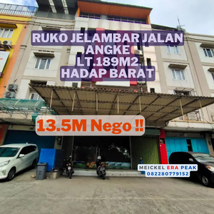 DIJUAL Ruko Gandeng Jelambar, Lt.189m2, Hadap Barat