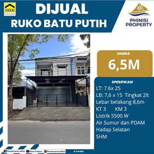 DIJUAL RUKO JALAN GUNUNG BATU PUTIH COCOK BUAT CAFE