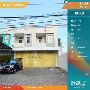 Dijual Ruko Poros Jalan Ahmad Yani Malang Kawasan Ramai