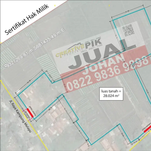 Dijual Tanah dan Gudang Di Boulevard Utama Kp Melayu Teluk Naga