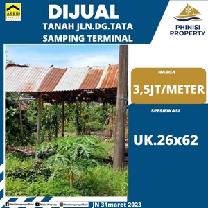 DIJUAL TANAH MURAH DI JALAN DG TATA SAMPING TERMINAL