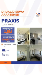 Disewakan Apartemen Praxis, Sonokembang, Surabaya Pusat