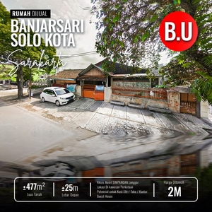 Tanah & Bangunan di Surakarta Kota Solo Banjarsari Brayat Manahan