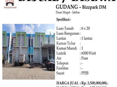 Dijual Dan Disewa Gudang Bizzpark Daan Mogot Jakarta Barat