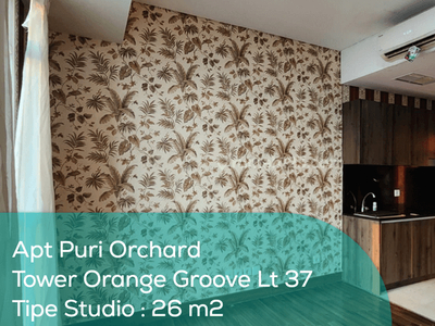 Apartement Puri Orchard Tower Orange Groove Wing B Lt 37, Studio, Semi Furnished