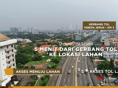 Tanah di Arjuna Utara Tepi Tol Jakarta Tangerang