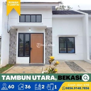 Dijual Rumah Cluster Baru 2KT 1KM Tanpa DP di Jejalen Tambun Utara 10 menit ke Stasiun KA - Bekasi