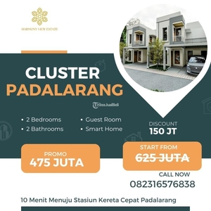 Jual Rumah Minimalis Modern 55/60 2KT 2KM di Kota Baru Parahyangan Kawasan Premium dan Nyaman Padalarang - Bandung