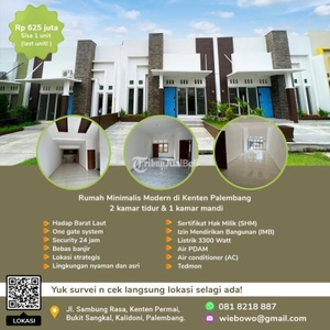 Jual Rumah Modern di Kenten Palembang LT.115m2 LB.68m2 2KT 1KM SHM - Palembang
