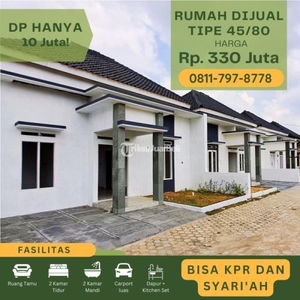 Jual Rumah Tipe 45/80 2KM 2KT Carort Dapur+Kitchen Set Perumahan Murah Angsuran 10-15 Tahun Bisa KPR & Syariah - Bandar Lampung