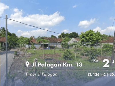 Tanah di Jl Palagan, Sleman SHM 126 m² Barat Kampus Uii