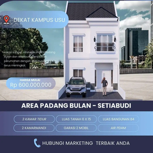 2 LANTAI DEKAT USU CUMA 600JT AN