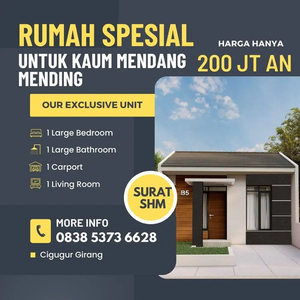 Cuma Disini Jual Rumah Baru Konsep Cluster Exclusive Hanya 200 Jt