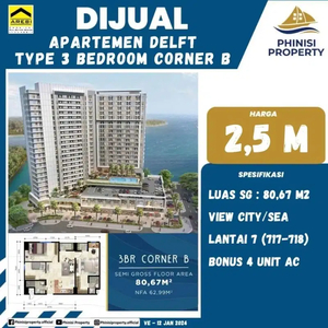 DIJUAL APARTMENT TYPE 3 BADROOM CORNER B