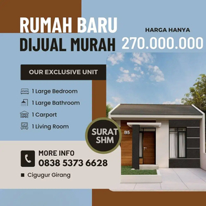 DIJUAL CEPAT HANYA 200 JTAN RUMAH BARU LOKASI CIGUGUR ECO PESANTREN 2