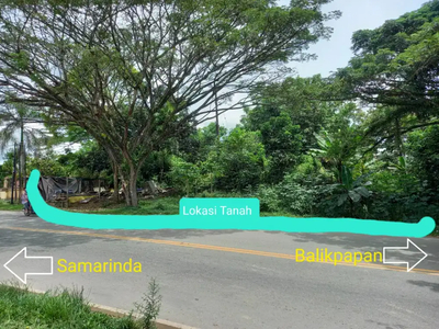 Dijual Cepat Tanah Pinggir Jalan Soekarno Hatta KM 13 Balikpapan