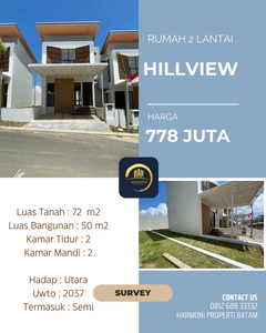 Dijual Rumah Central Hills Cluster Hillview - Batam Center