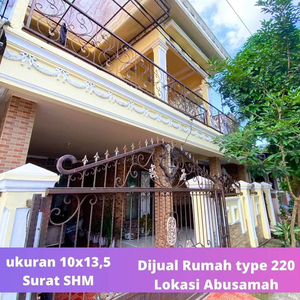 dijual rumah type 220 Kamar Mandi 4 lokasi sukabangun II Jl.abusamah