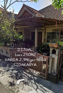 Dijual Tanah 250M2 ada Bangunan Jln 5m di SIDAKARYA