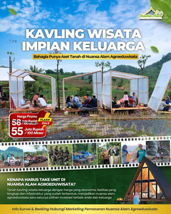 Dijual Tanah Kavling Wisata Murah 40 Jutaan di Jalur Puncak 2 Bogor
