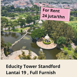 Educity 1 bedroom furnish siap huni lantai 19 pool view bagus