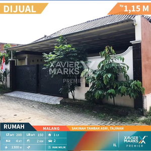 H072 Dijual Rumah Bangunan Baru, Sakinah Tambak Asri Tajinan Malang