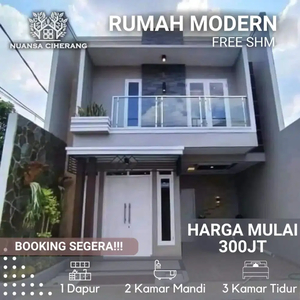 Jual rumah kavling 2 lantai suasana asri!