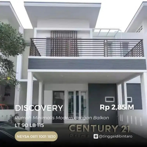 Rumah 2 Lantai Bagus dengan Balkon SHM di Discovery Bintaro Jaya