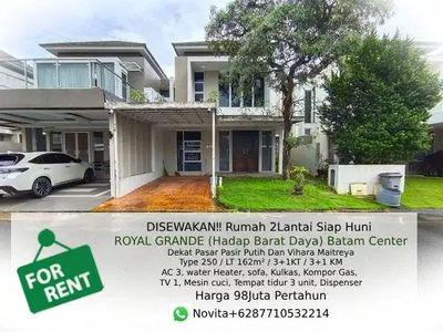 Rumah 2Lantai Siap Huni ROYAL GRANDE - Batam Center