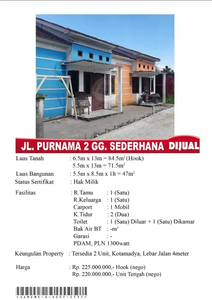 Rumah Jual Murah Hanya Dibawah 250jt Saja di Purnama - Pontianak