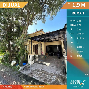 Rumah Siap huni di Villa Puncak Tidar kota Malang