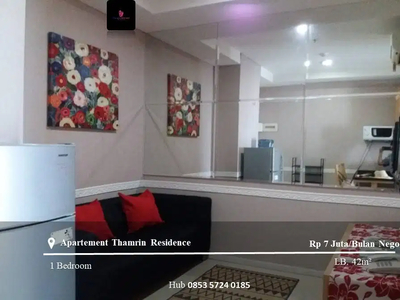 Sewa Apartemen Thamrin Residence High Floor 1BR Full Furnished View GI