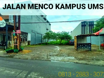 TANAH JL MENCO RAYA KAMPUS UMS LUAS 525 M²