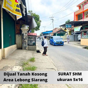 tanah pinggir jalan lebong siarang dekat SMA 17 Plus