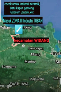 Tanah pinggir jalan raya area Tuban - Lamongan - Bojonegoro