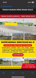 TANAH RINGROAD MURAH