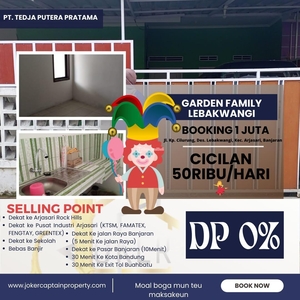 Dijual Rumah Garden Family Lebak Wangi KPR Tanpa DP - Bandung Selatan