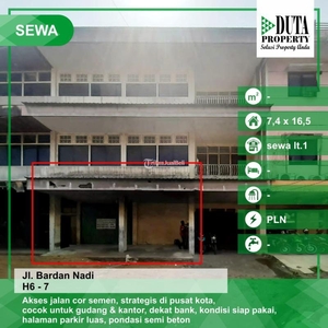 Disewakan 2 Ruko Hanya Lantai 1, Jalan Bardan Nadi Tanjungpura - Pontianak Kalimantan Barat