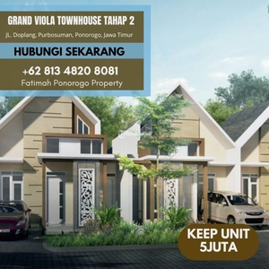 Jual Rumah Syariah 1 Lantai Tipe 55 Unit Terbatas di Kawasan Kota - Ponorogo Jawa Timur